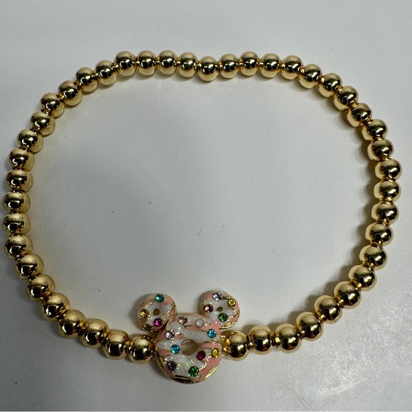NWT Baublebar Disney Character Bite Pisa 4mm Bracelet donut Mickey Mouse head - Picture 1 of 6